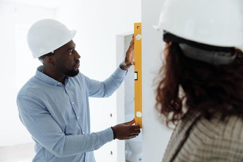 engineer measuring something